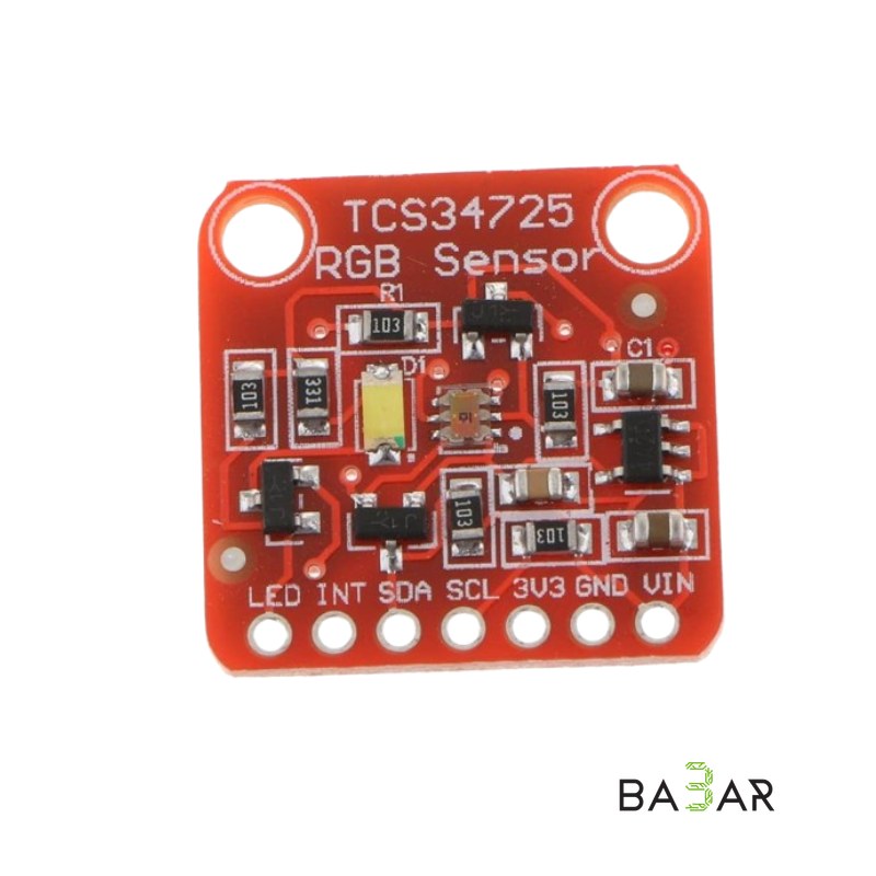 Модуль датчика цвета TCS34725 / HW-393 (RGB + Clear, I2C, IR-фильтр, 3.3 В – 5 В)
