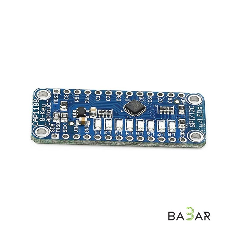 8-канальный модуль емкостных сенсорных кнопок CAP1188 (I2C / SPI, 3.3 В – 5 В)