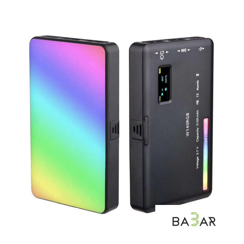 Видеосвет W140 RGB LED, CRI 95+, 2500–9000K, штатив/камера