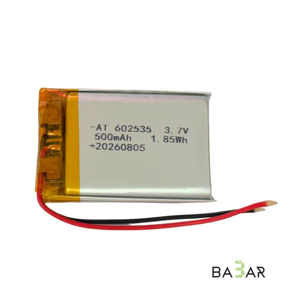 Литий-полимерный аккумулятор Li-Po 602535 500 мАч 3.7 В (1.85 Вт·ч)