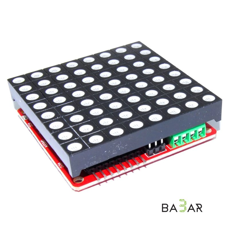 Платформа для светодиодной матрицы 8×8 RGB (60×60 мм, чип DM163, ATmega328P)