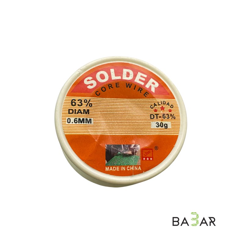 Припой с флюсом в катушке Solder Core Wire 63/37 (0.6 мм | 30 г)