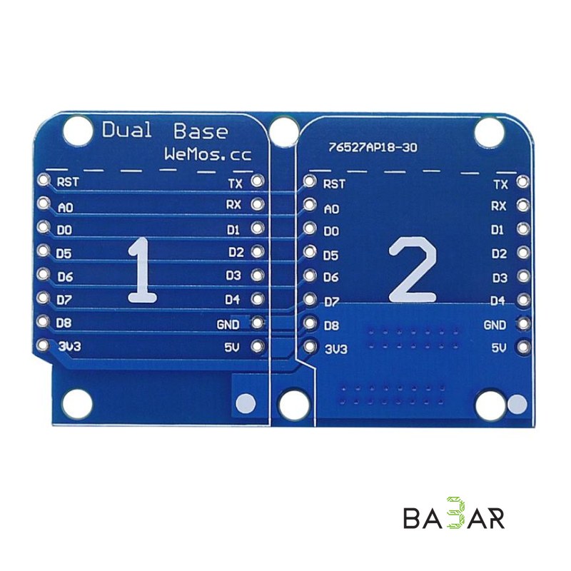 Модуль расширения Dual Base Shield (Двойная база) для WeMos D1 Mini