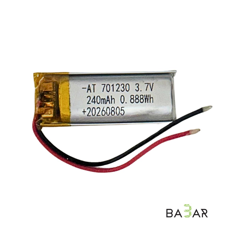 Литий-полимерный аккумулятор Li-Po 701230 240 мАч 3.7 В (0.888 Вт·ч)