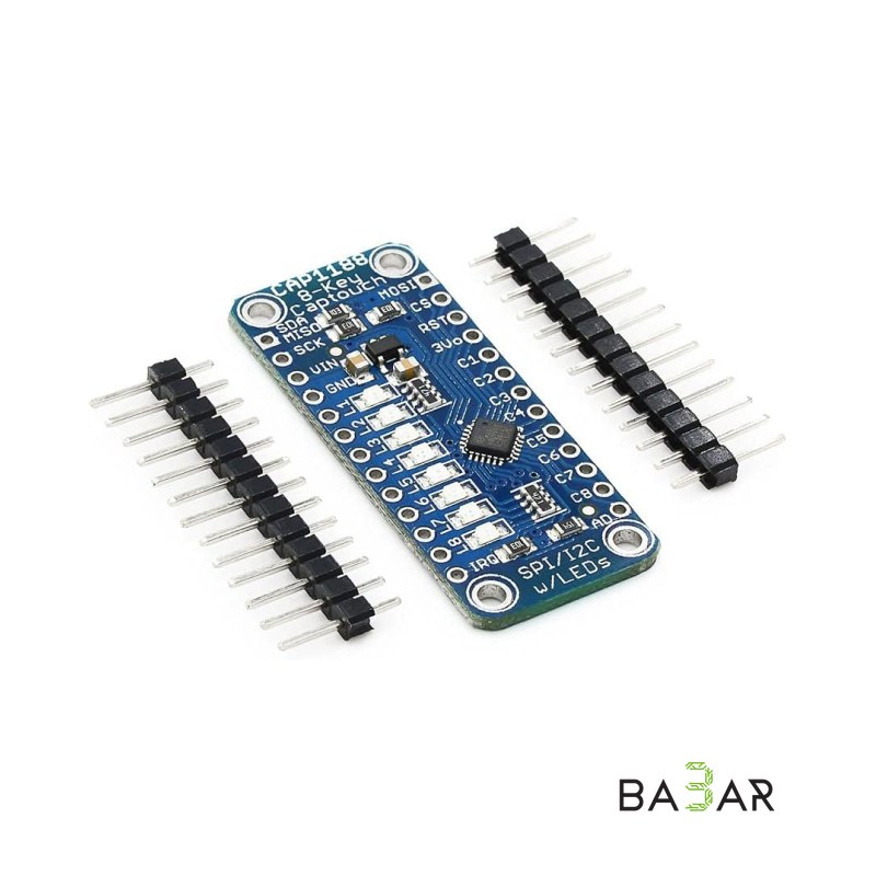 8-канальный модуль емкостных сенсорных кнопок CAP1188 (I2C / SPI, 3.3 В – 5 В)