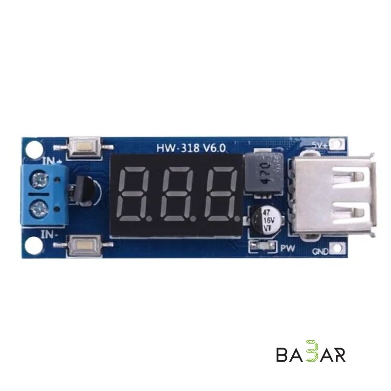 Понижающий DC-DC преобразователь HW-318 V6.0 (USB 5V 2A)