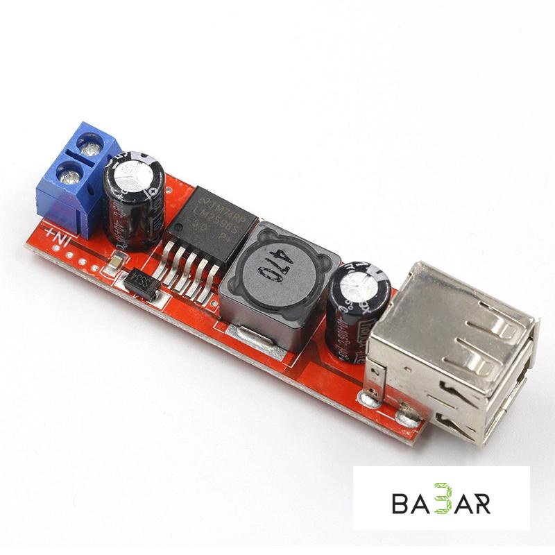 Понижающий DC-DC преобразователь LM2576S с USB выходом 5V 3A