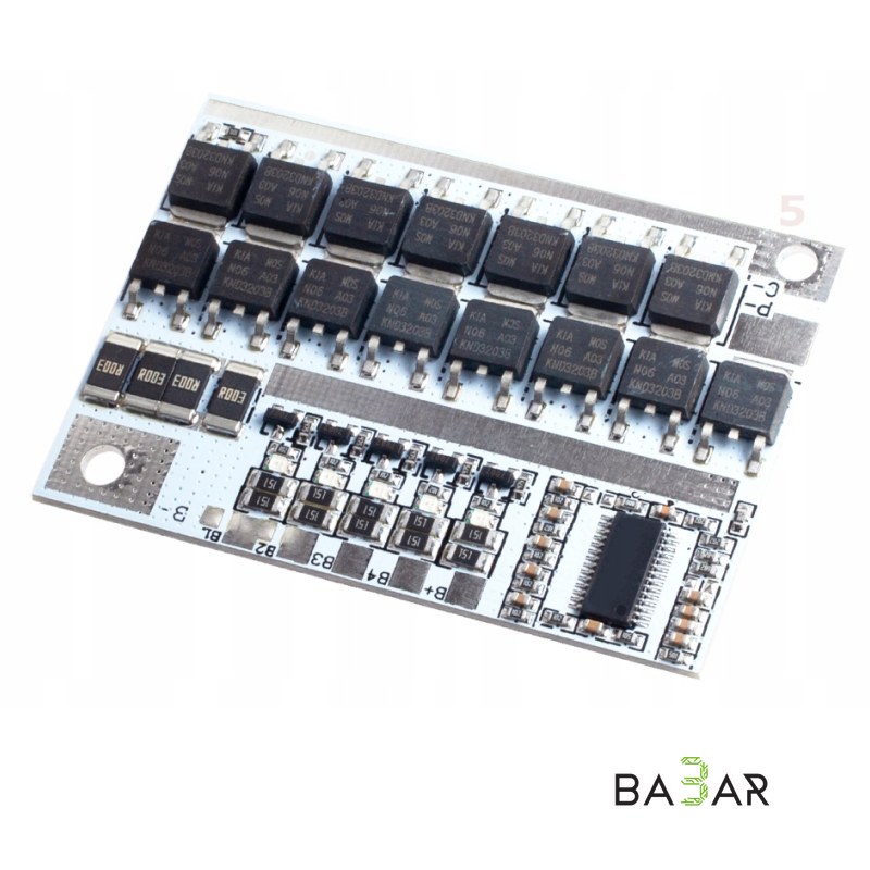 Плата защиты и балансировки BMS 3S/4S/5S 100A LiFePO4 (QS-B305ABL-50A)