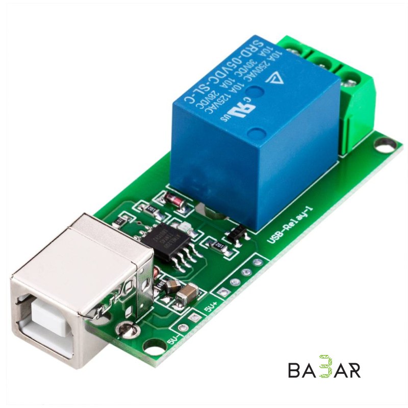 Одноканальный USB релейный модуль 5V 10A (USB-Relay-1)