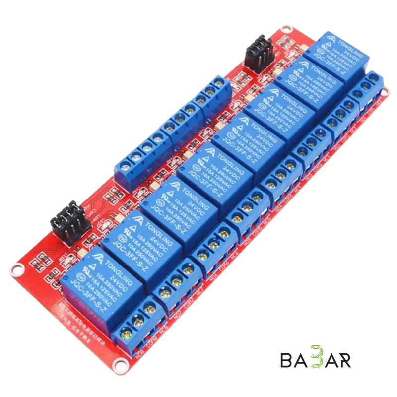 8-канальный релейный модуль 24V 10A с опторазвязкой