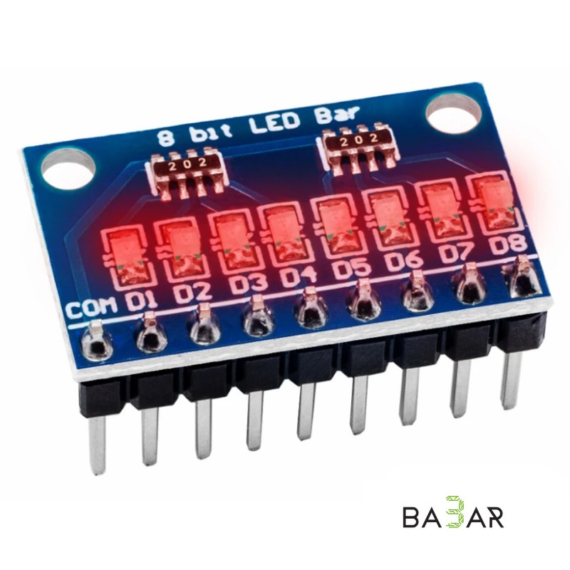 8-битный светодиодный индикаторный модуль LED Bar [DM41A08] (3–24 В)