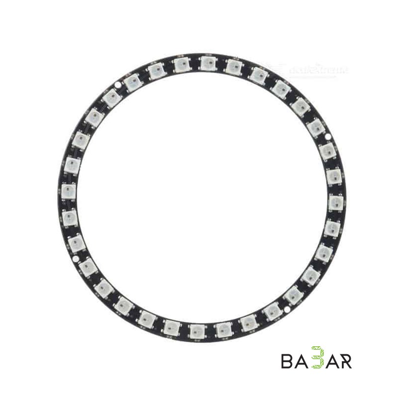 Светодиодное кольцо WS2812B 32 LED, адресное RGB, 5050, 5 В