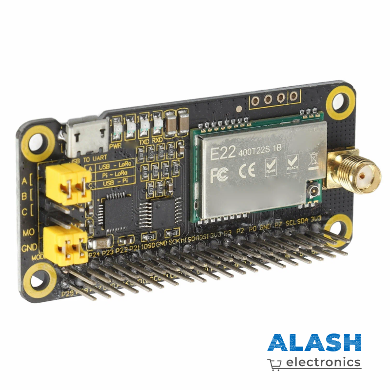 Плата LoRa HAT AM-020 (SX1268), 433-915 МГц, UART интерфейс, для Raspberry Pi