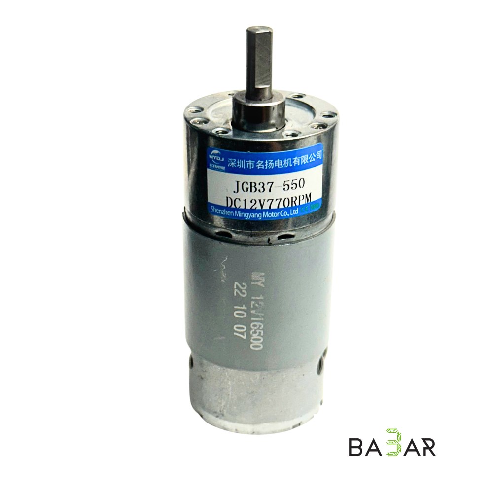 Мотор-редуктор коллекторный JGB37-550 (12В, 770 RPM)
