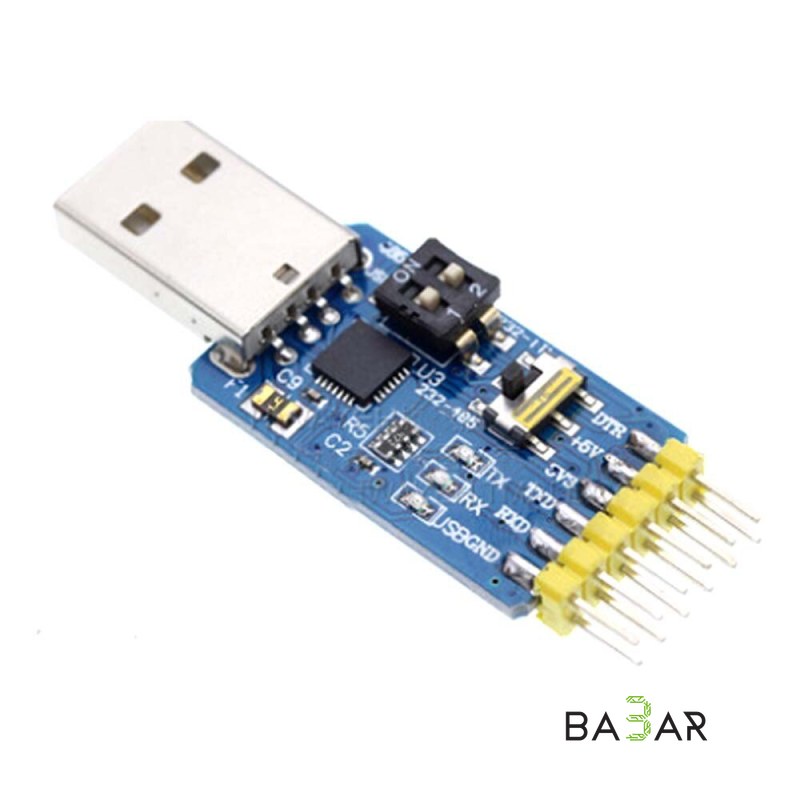 Модуль-конвертер USB-TTL-RS232-RS485 6 в 1 на чипе CP2102 — преобразователь интерфейсов для Arduino, STM32, ARM
