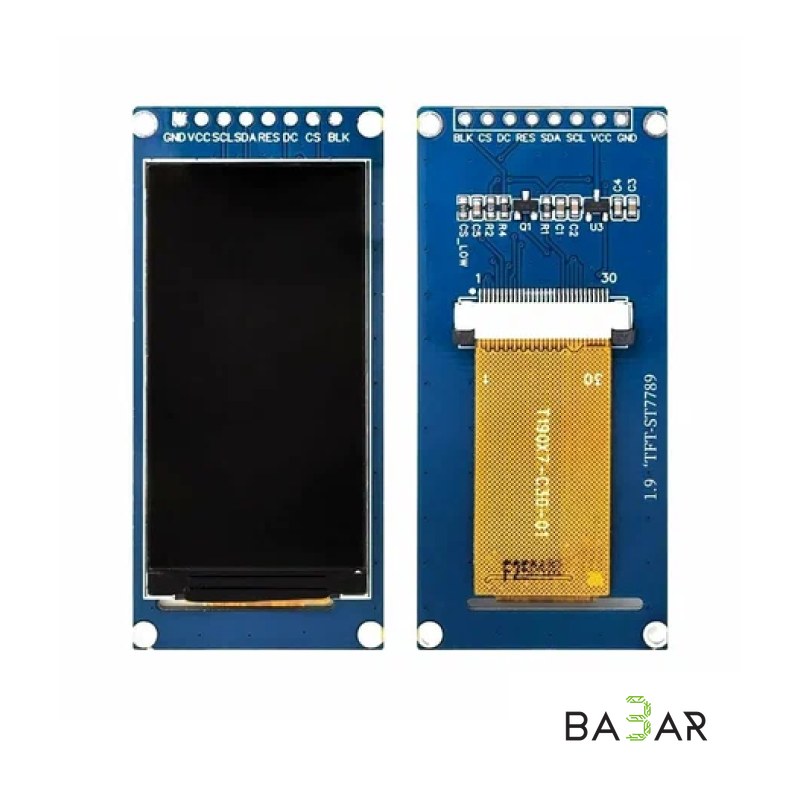 1,9" IPS TFT LCD дисплейный модуль 170x320 (ST7789, SPI)