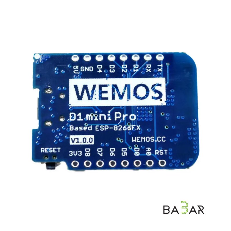 Отладочная плата WeMos D1 Mini Pro (ESP8266EX, 16 МБ Flash, Wi-Fi)