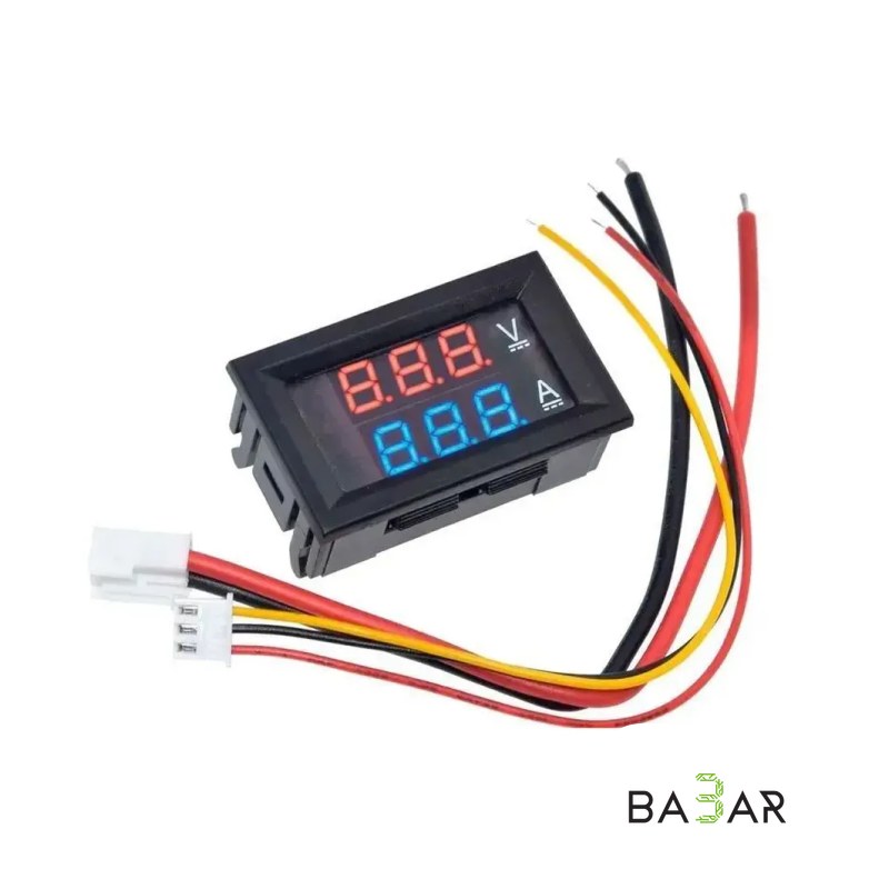 Цифровой DC вольтметр / амперметр 0.56″ (0–100 В / 0–10 А)