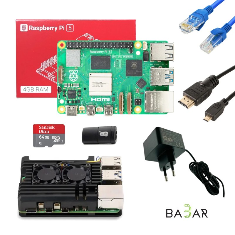 Raspberry Pi 5 Model B 4 ГБ Starter Kit, BCM2712 Cortex-A76