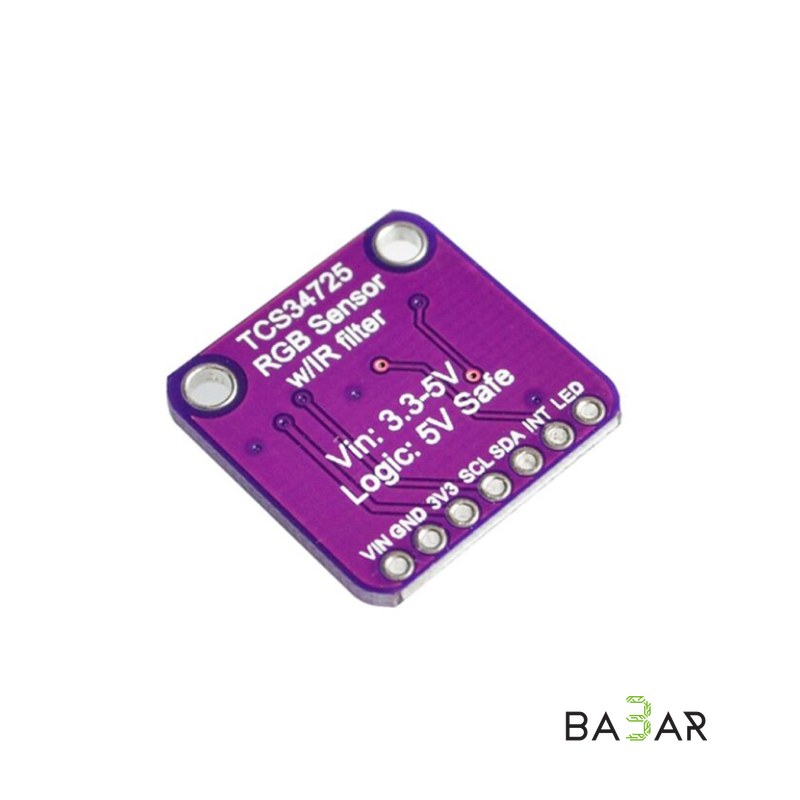 Модуль датчика цвета TCS34725 (RGB + Clear, I²C, IR-фильтр, 3.3–5 В)
