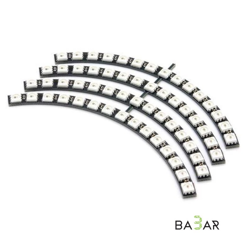 Адресная RGB LED-лента WS2812B, дугообразная, программируемая, 5 В