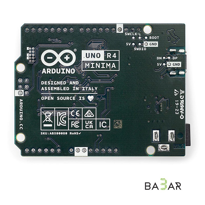 Arduino UNO R4 Minima (оригинал) — Renesas RA4M1, 48 МГц, 32-бит