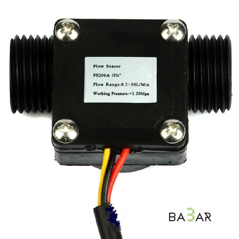 Датчик протока воды YF-G21 с термодатчиком (G1/2, DN15, 0.5–30 L/min)