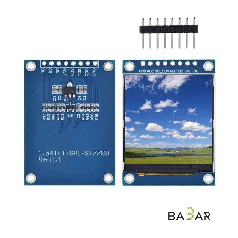 IPS TFT Дисплейный модуль 1.54" (240×240, ST7789V3, SPI)