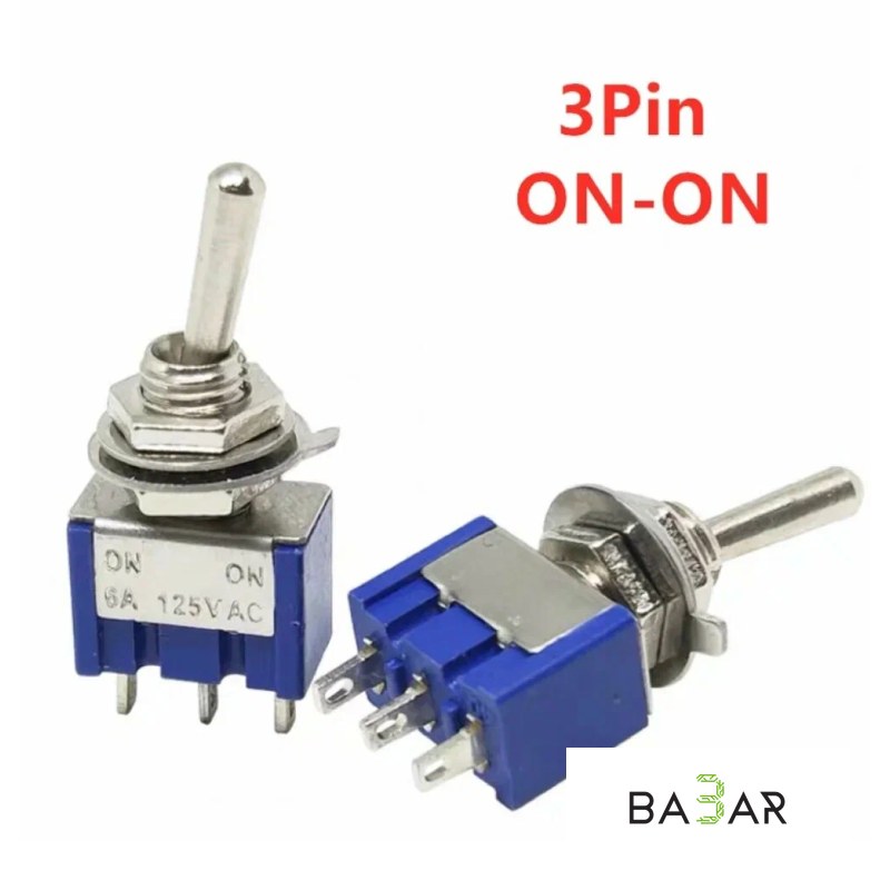 Миниатюрный тумблер MTS-102, 3 контакта (3 Pin), SPDT ON-ON