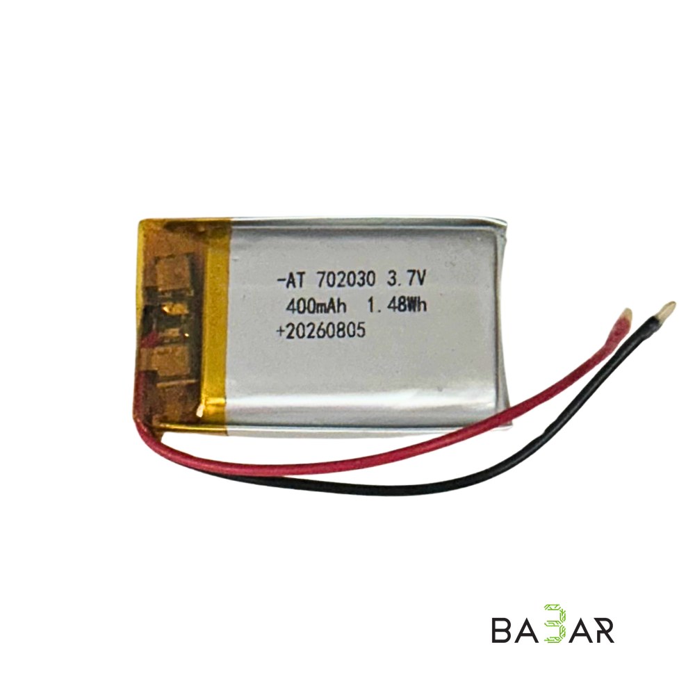 Литий-полимерный аккумулятор Li-Po 702030 400 мАч 3.7 В (1.48 Вт·ч)