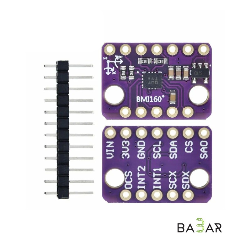 6-осевой модуль гироскопа и акселерометра BMI160 (16-бит, I2C / SPI, 3–5 В)