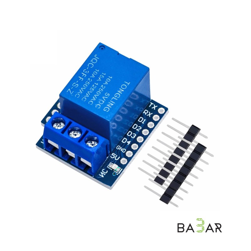 Одноканальный релейный модуль Relay Shield для WeMos D1 Mini (ESP8266)
