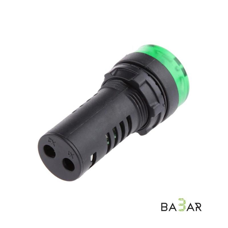Светозвуковой индикатор AD16-22SM 12В зелёный, IP65