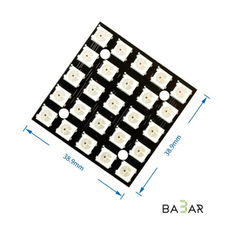 Матрица из 25 RGB Светодиодов WS2812 (5x5)