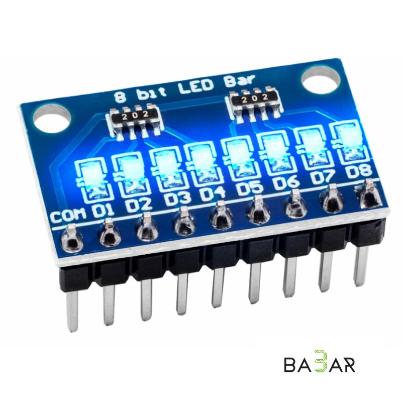 8-битный светодиодный индикаторный модуль LED Bar [DM41A08] (3–24 В)