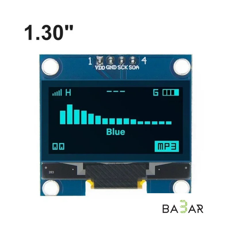 OLED Дисплей 1.3" 128x64 (I2C, 4-pin, синий)