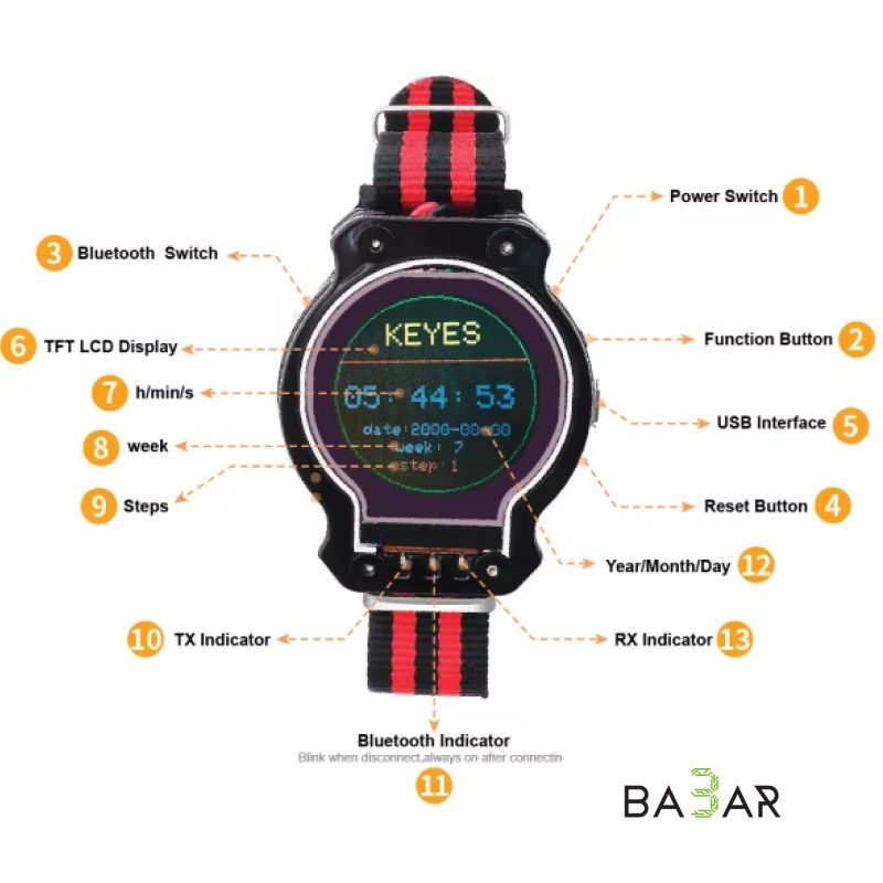 Набор Keyestudio Programmable DIY Smart Sport Watch для Arduino, программируемые смарт-часы