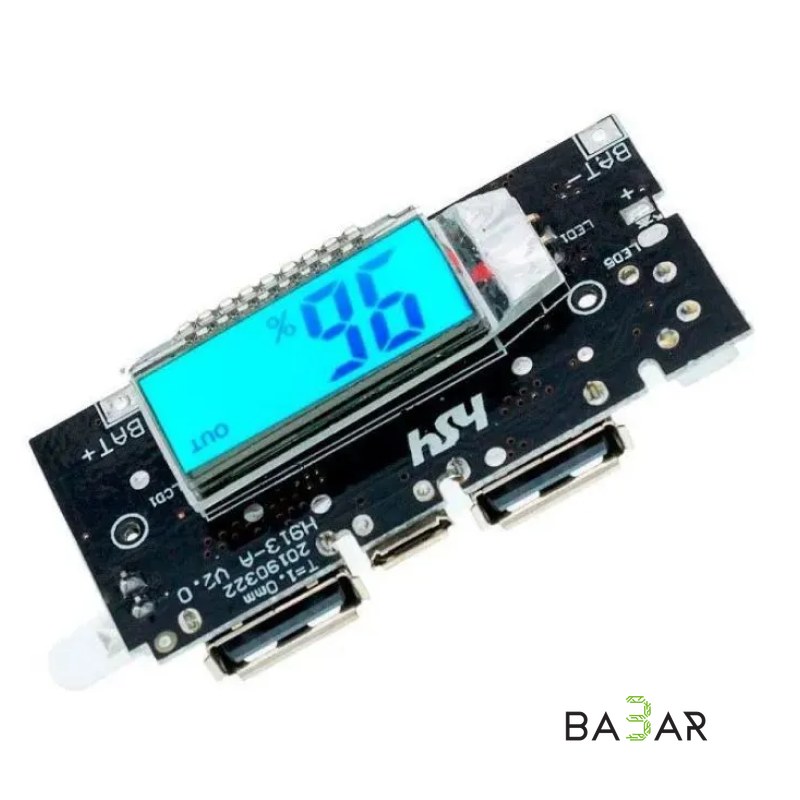Зарядный модуль для Power Bank H913-A V3.0 (2xUSB, LCD экран, 5V 1A/2.1A)