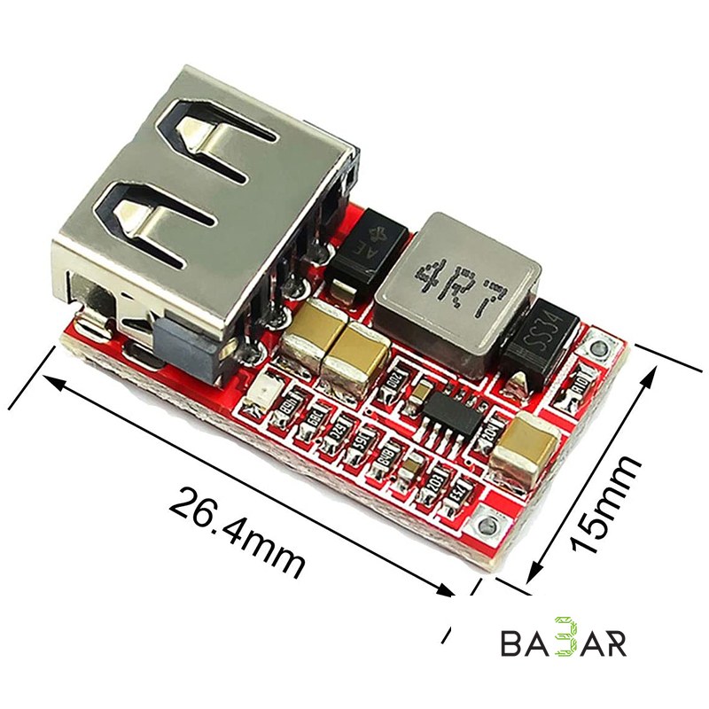 Понижающий DC-DC преобразователь 6V–24V в 5V 3A с USB выходом
