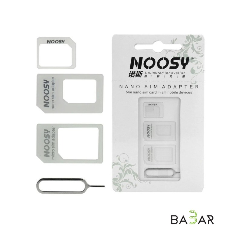 Набор адаптеров NOOSY для SIM-карт «3 в 1» (Nano SIM / Micro SIM / Standard SIM + скрепка)