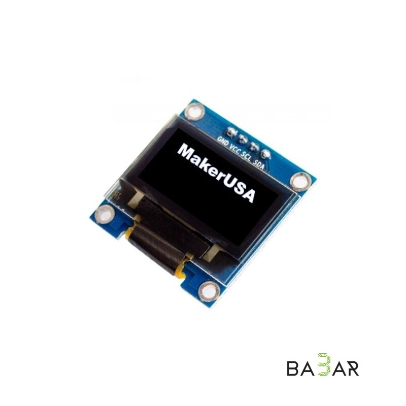 OLED-дисплей 0.96 дюйма I2C белый 128x64 SSD1306, без пайки