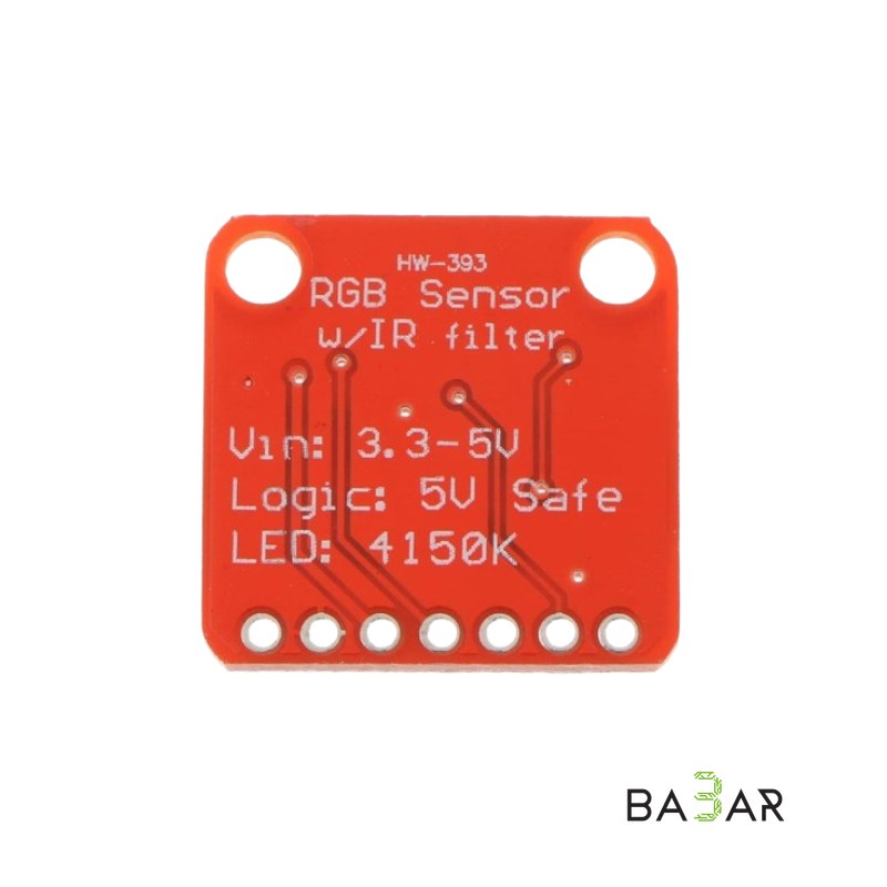 Модуль датчика цвета TCS34725 / HW-393 (RGB + Clear, I2C, IR-фильтр, 3.3 В – 5 В)