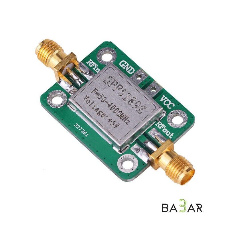 Модуль малошумящего усилителя SPF5189Z (LNA 50–4000 МГц, NF=0.6 дБ)