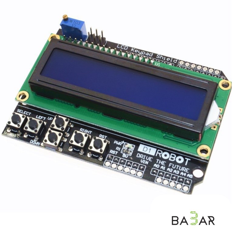 Модуль Arduino, дисплей LCD1602 + клавиатура
