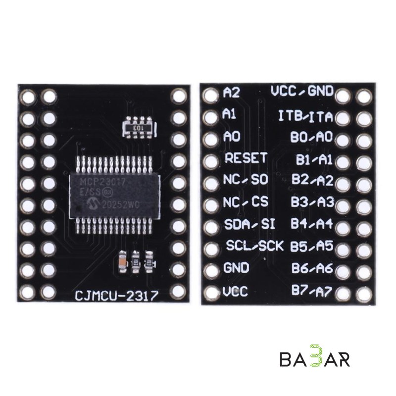 16-битный модуль расширения портов ввода-вывода MCP23017 (I2C, 2.7–5.5 В)