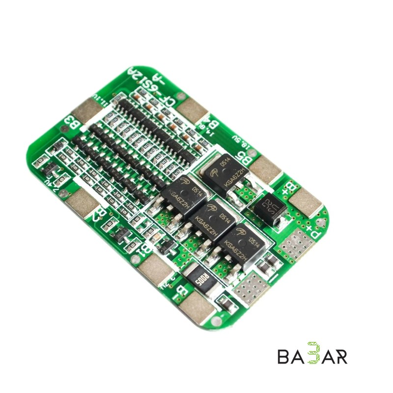 BMS плата контроля 6S аккумуляторов 18650, 14 А