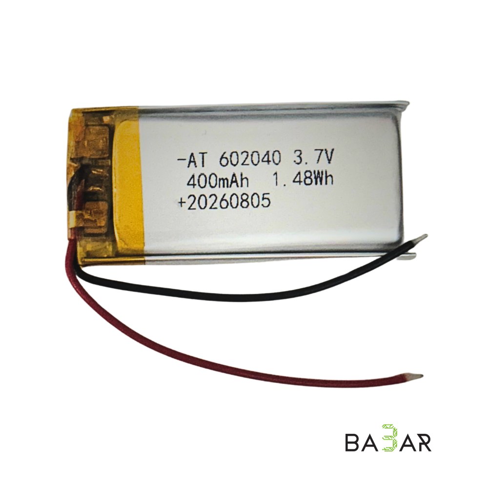 Литий-полимерный аккумулятор Li-Po 602040 400 мАч 3.7 В (1.48 Вт·ч)