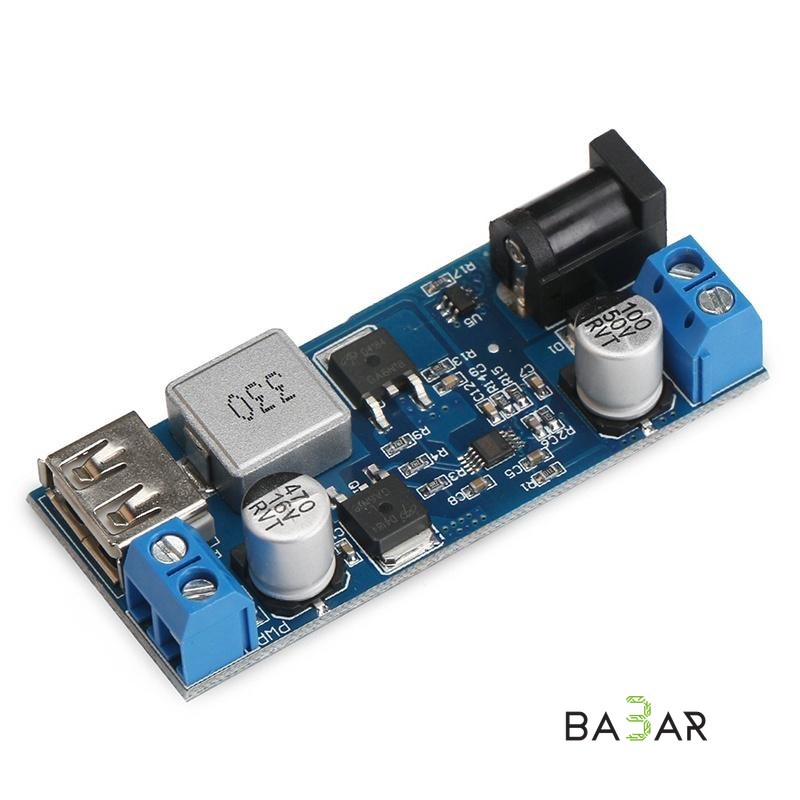 Понижающий USB-модуль зарядки DC-DC 12V/24V в 5V 5A