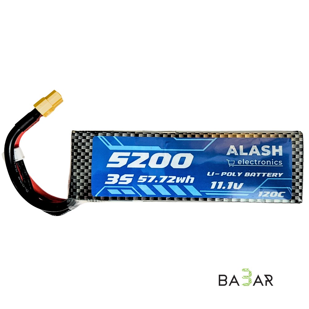 Литий-полимерный аккумулятор Li-Po 3S 5200mAh 11.1V (120C, 57.72Wh)