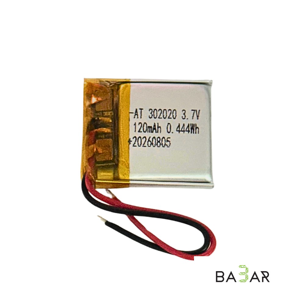 Литий-полимерный аккумулятор Li-Po 302020 120 мАч 3.7 В (0.444 Вт·ч)